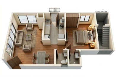 Floor plan of 1 BHK 404 Sq. Ft. Apartment in Lodha Upper Thane Cluster No 4 03B, Thane