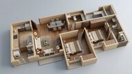 Floor plan of 2 BHK 530 Sq. Ft. Apartment in Lodha Upper Thane Cluster No 4 03B, Thane