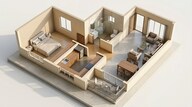 Floor plan of 1 BHK 745 Sq. Ft. Apartment in Sobha Tropical Greens Phase 21 Wing 21 And 22, Bangalore