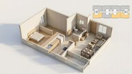 Floor plan of 1 BHK 745 Sq. Ft. Apartment in Sobha Tropical Greens Phase 22 Wing 23 And 24, Bangalore