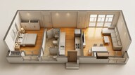 Floor plan of 1 BHK 467 Sq. Ft. Apartment in Mahindra Lifespaces Vicino A1 A2, Mumbai
