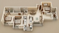 Floor plan of 3 BHK 750 Sq. Ft. Apartment in Lodha Upper Thane Tiara I, Thane