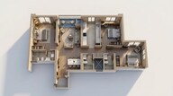 Floor plan of 3 BHK 976 Sq. Ft. Apartment in L & T Rejuve 360 Tower A, Mumbai