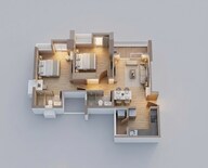 Floor plan of 2 BHK 538 Sq. Ft. Apartment in Kalpataru Launch Code Starlight Sector 5 Wing C, Thane