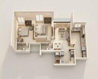 Floor plan of 2 BHK 538 Sq. Ft. Apartment in Kalpataru Launch Code Starlight Wing D E And F, Thane