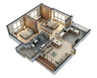 Floor plan of 2 BHK 538 Sq. Ft. Apartment in Kalpataru Launch Code Starlight Wing G And H, Thane