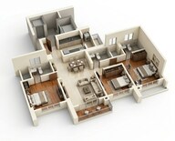 Floor plan of 3 BHK 957 Sq. Ft. Apartment in Kalpataru Launch Code Starlight Wing J And K, Thane