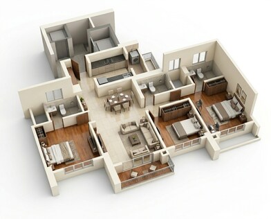 Floor plan of 3 BHK 957 Sq. Ft. Apartment in Kalpataru Launch Code Starlight Wing J And K, Thane