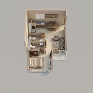 Floor plan of 1 BHK 342 Sq. Ft. Apartment in Chandak Nishchay Wing D, Mumbai