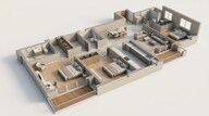 Floor plan of 3 BHK 944 Sq. Ft. Apartment in Kalpataru Immensa B, Thane