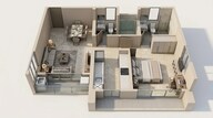 Floor plan of 1 BHK 450 Sq. Ft. Apartment in Kalpataru Immensa C, Thane