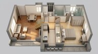 Floor plan of 1 BHK 450 Sq. Ft. Apartment in Kalpataru Immensa D, Thane