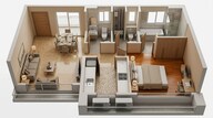 Floor plan of 1 BHK 450 Sq. Ft. Apartment in Kalpataru Immensa H, Thane
