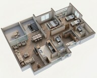 Floor plan of 2 BHK 682 Sq. Ft. Apartment in Kolte Patil Life Republic Sec R7 7th Avenue I, Pune