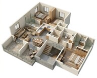 Floor plan of 2 BHK 721 Sq. Ft. Apartment in Kolte Patil Life Republic Sec R7 7th Avenue I, Pune
