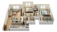 Floor plan of 2 BHK 537 Sq. Ft. Apartment in Dynamix Avanya, Mumbai