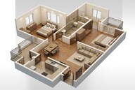 Floor plan of 2 BHK 1099 Sq. Ft. Apartment in Hero Homes Gurgaon, Gurgaon