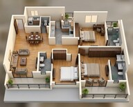 Floor plan of 3 BHK 2129 Sq. Ft. Apartment in Godrej Air Sector 85, Gurgaon