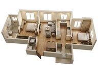 Floor plan of 2 BHK 687 Sq. Ft. Apartment in Kalpataru Park Riviera, Navi Mumbai
