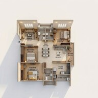 Floor plan of 3 BHK 1820 Sq. Ft. Apartment in Aparna Serenity, Hyderabad