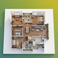 Floor plan of 3 BHK 2230 Sq. Ft. Apartment in Aparna Serenity, Hyderabad