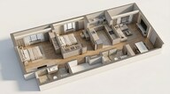Floor plan of 2 BHK 576 Sq. Ft. Apartment in Rustomjee Bella Phase 1, Mumbai