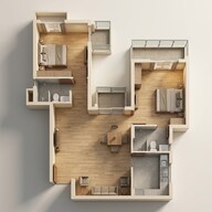 Floor plan of 2 BHK 1085 Sq. Ft. Apartment in Sahu City, Lucknow