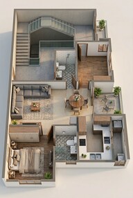 Floor plan of 2 BHK 868 Sq. Ft. Apartment in Shriram Codename Break Free, Bangalore