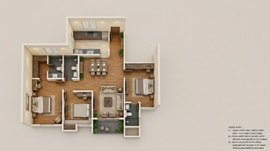Floor plan of 3 BHK 1564 Sq. Ft. Apartment in Assetz Marq Phase 2, Bangalore