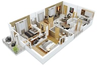 Floor plan of 2 BHK 1233 Sq. Ft. Apartment in Utkarsha Capital Towers, Vizag