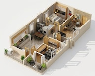 Floor plan of 2 BHK 1453 Sq. Ft. Apartment in Utkarsha Capital Towers, Vizag
