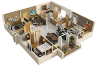 Floor plan of 3 BHK 1499 Sq. Ft. Apartment in Utkarsha Capital Towers, Vizag