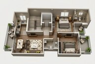 Floor plan of 2 BHK 1190 Sq. Ft. Ind Floor in Signature Global City, Gurgaon