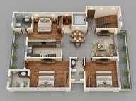 Floor plan of 3 BHK 1295 Sq. Ft. Ind Floor in Signature Global City, Gurgaon