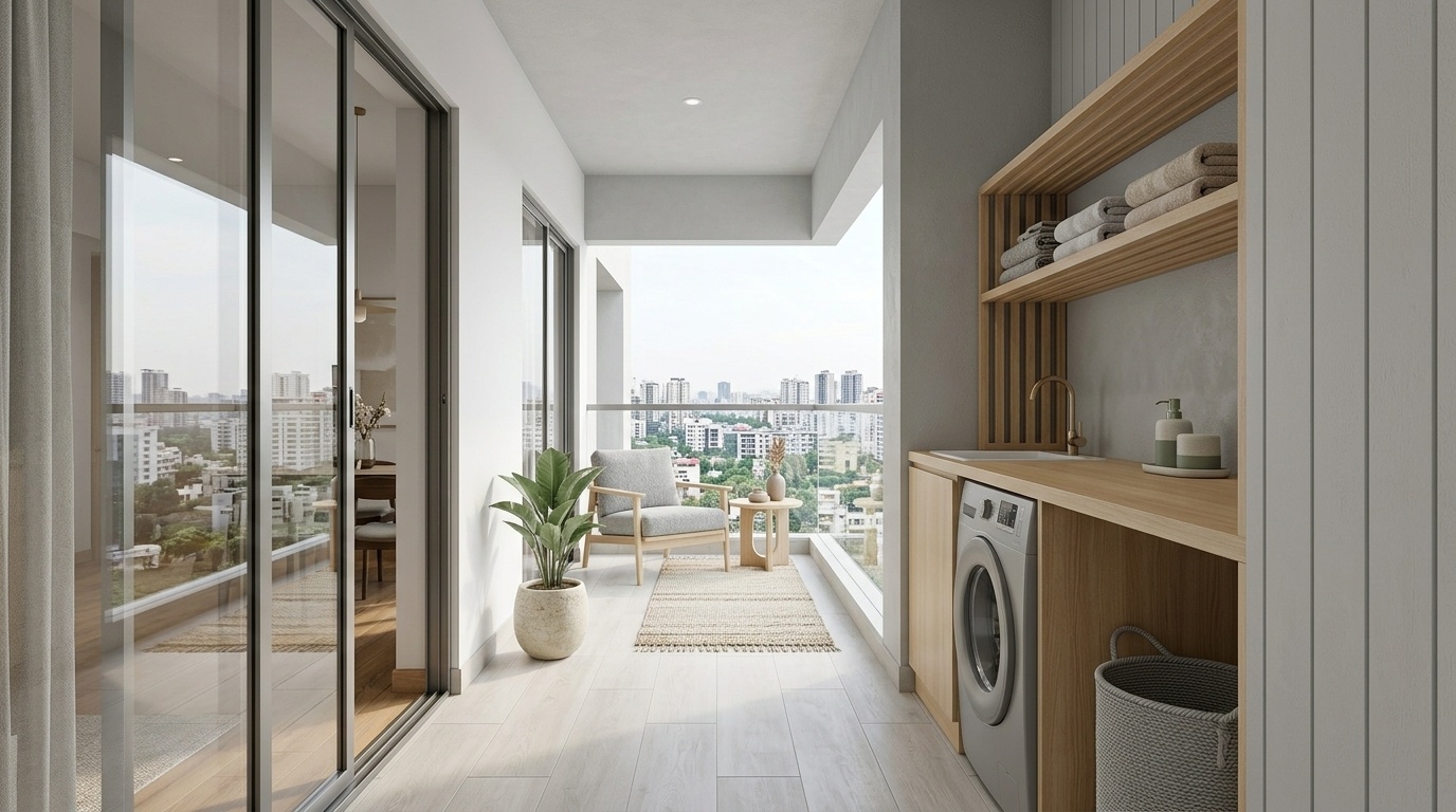 Balcony & Laundry