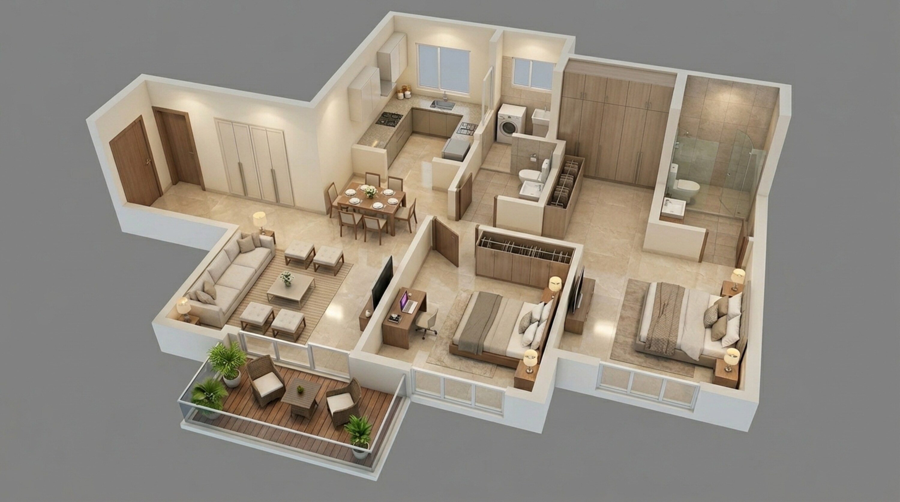 Floor plan of 2 BHK 741 Sq. Ft. Apartment in Lodha Codename Only The Best NIBM, Pune