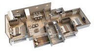 Floor plan of 3 BHK 935 Sq. Ft. Apartment in Lodha Codename Only The Best NIBM, Pune