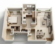 Floor plan of 1 BHK 430 Sq. Ft. Apartment in JP Esquire, Thane