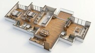 Floor plan of 3 BHK 1168 Sq. Ft. Apartment in Lodha Woods, Mumbai