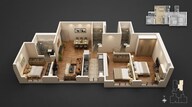 Floor plan of 3 BHK 938 Sq. Ft. Apartment in Dosti Mezzo 22, Mumbai