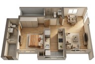 Floor plan of 1 BHK 418 Sq. Ft. Apartment in Kalpataru Srishti Sector 2A, Thane