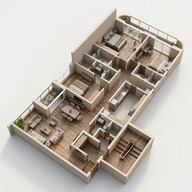 Floor plan of 3 BHK 1369 Sq. Ft. Apartment in Birla Tisya, Bangalore