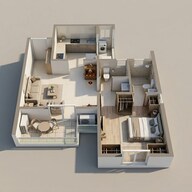 Floor plan of 1 BHK 416 Sq. Ft. Apartment in Vilas Javdekar Yashone Hinjawadi Phase 2, Pune