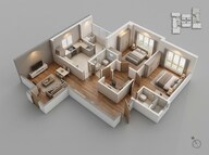 Floor plan of 2 BHK 849 Sq. Ft. Apartment in Birla Niyaara, Mumbai