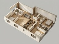 Floor plan of 3 BHK 1204 Sq. Ft. Apartment in Birla Niyaara, Mumbai