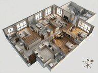 Floor plan of 4 BHK 2167 Sq. Ft. Apartment in Birla Niyaara, Mumbai