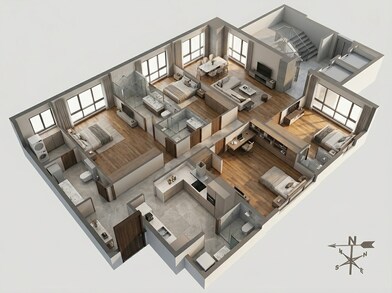 Floor plan of 4 BHK 2167 Sq. Ft. Apartment in Birla Niyaara, Mumbai