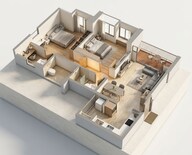 Floor plan of 2 BHK 618 Sq. Ft. Apartment in Kalpataru Parkcity Eternia, Thane