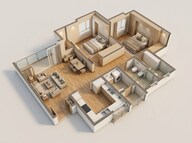 Floor plan of 2 BHK 987 Sq. Ft. Apartment in Godrej Park Retreat, Bangalore