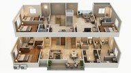 Floor plan of 4 BHK 4110 Sq. Ft. Apartment in Iconica Capitol and The Crown, Vizag